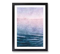 Big Box Art Lake Garda Italy Painting Framed Wall Art Picture Print Ready to Hang, Black A2 (62 x 45 cm)