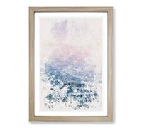 Big Box Art Lake Garda Italy Watercolour Framed Wall Art Picture Print Ready to Hang, Oak A2 (62 x 45 cm)