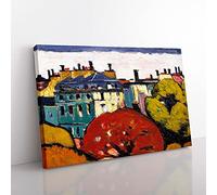 Big Box Art Landscape in Paris by Henry Lyman Sayen Canvas Wall Art Print Ready to Hang Picture, 76 x 50 cm (30 x 20 Inch), Cream, White, Brown