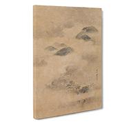Big Box Art Landscape in The Moonlight Vol.1 by Kano Tan'yu Painting Canvas Wall Art Framed Picture Print, 30 x 20 Inch (76 x 50 cm), Brown, Cream, Green
