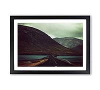 Big Box Art Landscape Journey Through Mountains (2) Framed Wall Art Picture Print Ready to Hang, Black A2 (62 x 45 cm)