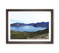 Big Box Art Landscape Mountain Paektu North Korea Framed Wall Art Picture Print Ready to Hang, Walnut A2 (62 x 45 cm)
