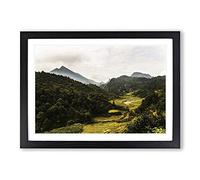 Big Box Art Landscape Vietnam Forest & Mountains Framed Wall Art Picture Print Ready to Hang, Black A2 (62 x 45 cm)