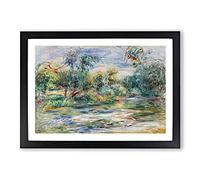 Big Box Art Landscape Vol.1 by Pierre-Auguste Renoir Framed Wall Art Picture Print Ready to Hang, Black A2 (62 x 45 cm)