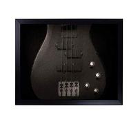 Big Box Art Lap Tray with Cushion | Bottom of a Black Bass Guitar | Padded Bean Bag Cushion | For Eating, Working, Crafting, Laptop | Portable Table Desk