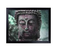 Big Box Art Lap Tray with Cushion | Buddha Statue Vol.1 Painting | Padded Bean Bag Cushion | For Eating, Working, Crafting, Laptop | Portable Table Desk