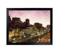 Big Box Art Lap Tray with Cushion | Canal Street in New Orleans Painting | Padded Bean Bag Cushion | For Eating, Working, Crafting, Laptop | Portable Table Desk