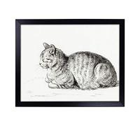 Big Box Art Lap Tray with Cushion | Peaceful Cat by Jean Bernard | Padded Bean Bag Cushion | For Eating, Working, Crafting, Laptop | Portable Table Desk