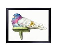 Big Box Art Lap Tray with Cushion | Pigeon by Jean Bernard | Padded Bean Bag Cushion | For Eating, Working, Crafting, Laptop | Portable Table Desk