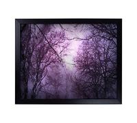 Big Box Art Lap Tray with Cushion | Purple Sky Behind the Winter Trees | Padded Bean Bag Cushion | For Eating, Working, Crafting, Laptop | Portable Table Desk