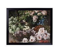 Big Box Art Lap Tray with Cushion | Spring Flowers By Claude Monet | Padded Bean Bag Cushion | For Eating, Working, Crafting, Laptop | Portable Table Desk