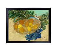 Big Box Art Lap Tray with Cushion | Still Life Of Oranges And Lemons By Vincent Van Gogh | Padded Bean Bag Cushion | For Eating, Working, Crafting, Laptop | Portable Table Desk