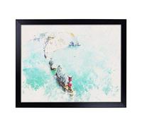 Big Box Art Lap Tray with Cushion | The Needles Isle of Wight Watercolour | Padded Bean Bag Cushion | For Eating, Working, Crafting, Laptop | Portable Table Desk