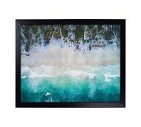 Big Box Art Lap Tray with Cushion | Tulum Mexico Beach | Padded Bean Bag Cushion | For Eating, Working, Crafting, Laptop | Portable Table Desk