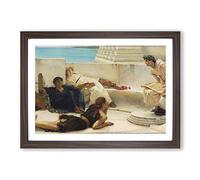 Big Box Art Lawrence Alma-Tadema A Reading from Homer Framed Wall Art Picture Print Ready to Hang, Walnut A2 (62 x 45 cm)