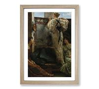 Big Box Art Lawrence Alma-Tadema Who is it Framed Wall Art Picture Print Ready to Hang, Oak A2 (62 x 45 cm)