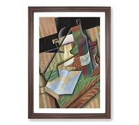 Big Box Art Le Livre by Juan Gris Framed Wall Art Picture Print Ready to Hang, Walnut A2 (62 x 45 cm)