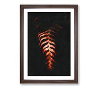 Big Box Art Leaf in The Light Painting Framed Wall Art Picture Print Ready to Hang, Walnut A2 (62 x 45 cm)