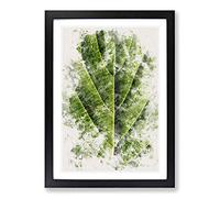 Big Box Art Leaf Pathways Watercolour Framed Wall Art Picture Print Ready to Hang, Black A2 (62 x 45 cm)