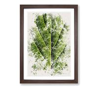 Big Box Art Leaf Pathways Watercolour Framed Wall Art Picture Print Ready to Hang, Walnut A2 (62 x 45 cm)