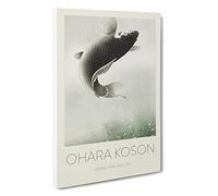 Big Box Art Leaping Carp Fish Ohara Koson Canvas Wall Art Framed Picture Print, 30 x 20 Inch (76 x 50 cm), Exhibition