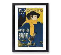 Big Box Art Les Ambassadeurs by Henri De Toulouse-Lautrec Framed Wall Art Picture Print Ready to Hang, Black A2 (62 x 45 cm)