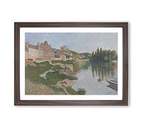 Big Box Art Les Andelys by Paul Signac Framed Wall Art Picture Print Ready to Hang, Walnut A2 (62 x 45 cm)