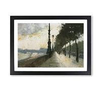 Big Box Art Lesser URY Waterloo Bridge Framed Wall Art Picture Print Ready to Hang, Black A2 (62 x 45 cm)