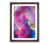 Big Box Art Life Lessons in Abstract Framed Wall Art Picture Print Ready to Hang, Walnut A2 (62 x 45 cm)