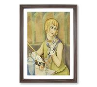 Big Box Art Lilli Elbe by Gerda Wegener Framed Wall Art Picture Print Ready to Hang, Walnut A2 (62 x 45 cm)