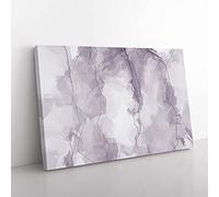 Big Box Art Lines of Freedom in Abstract Canvas Wall Art Print Ready to Hang Picture, 76 x 50 cm (30 x 20 Inch), Grey, Lavender, White, Grey