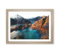 Big Box Art Loch Coruisk in The Isle of Skye Scotland Painting Framed Wall Art Picture Print Ready to Hang, Oak A2 (62 x 45 cm)