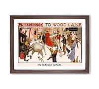 Big Box Art London Underground to Wood Lane Framed Wall Art Picture Print Ready to Hang, Walnut A2 (62 x 45 cm)