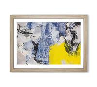 Big Box Art Looking for Something in Abstract Framed Wall Art Picture Print Ready to Hang, Oak A2 (62 x 45 cm)