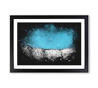Big Box Art Looking Up at The White Cliffs of Dover Paint Splash Framed Wall Art Picture Print Ready to Hang, Black A2 (62 x 45 cm)