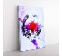 Big Box Art Lost Love in Abstract Canvas Wall Art Print Ready to Hang Picture, 76 x 50 cm (30 x 20 Inch), Grey, Violet, Lavender, Purple, Red