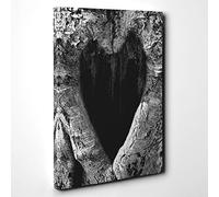 Big Box Art Love Heart Birch Tree (3) Canvas Wall Art Print Ready to Hang Picture, 30 x 20 Inch (76 x 50 cm), Multi-Coloured
