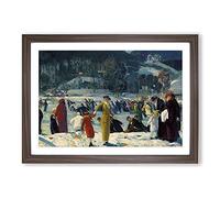 Big Box Art Love of Winter by George Bellows Framed Wall Art Picture Print Ready to Hang, Walnut A2 (62 x 45 cm)