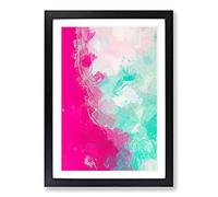 Big Box Art Lucky Heart in Abstract Framed Wall Art Picture Print Ready to Hang, Black A2 (62 x 45 cm)