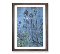 Big Box Art Lunar Landscape by Walter Gramatte Framed Wall Art Picture Print Ready to Hang, Walnut A2 (62 x 45 cm)