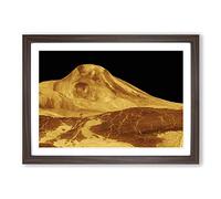Big Box Art Maat Mons Planet Venus Space Framed Wall Art Picture Print Ready to Hang, Walnut A2 (62 x 45 cm)