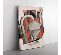 Big Box Art Machinery by Charles Demuth Canvas Wall Art Print Ready to Hang Picture, 76 x 50 cm (30 x 20 Inch), Beige, Grey, Brown