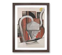 Big Box Art Machinery by Charles Demuth Framed Wall Art Picture Print Ready to Hang, Walnut A2 (62 x 45 cm)