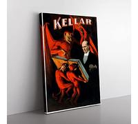 Big Box Art Magician Harry Kellar (3) Canvas Wall Art Print Ready to Hang Picture, 76 x 50 cm (30 x 20 Inch), Multi-Coloured
