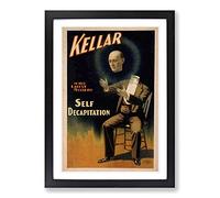 Big Box Art Magician Harry Kellar (4) Framed Wall Art Picture Print Ready to Hang, Black A2 (62 x 45 cm)