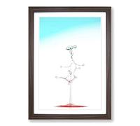 Big Box Art Making a Splash in Abstract Framed Wall Art Picture Print Ready to Hang, Walnut A2 (62 x 45 cm)