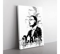 Big Box Art Malcolm X Black Power (1) V3 Canvas Wall Art Print Ready to Hang Picture, 76 x 50 cm (30 x 20 Inch), Multi-Coloured