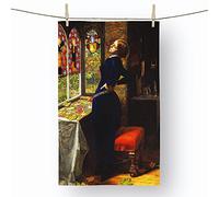 Big Box Art Mariana by John Everett Millais - 100% Cotton (72 x 44 cm) Kitchen Tea Towel, Dish Cloth for Drying, Cleaning and Washing - Absorbent and Quick Drying
