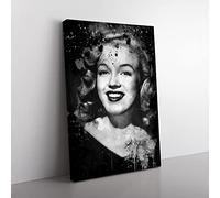 Big Box Art Marilyn Monroe (4) Coal Black Canvas Wall Art Print Ready to Hang Picture, 76 x 50 cm (30 x 20 Inch), Multi-Coloured