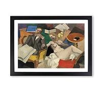 Big Box Art Married Life by Roger De La Fresnaye Framed Wall Art Picture Print Ready to Hang, Black A2 (62 x 45 cm)